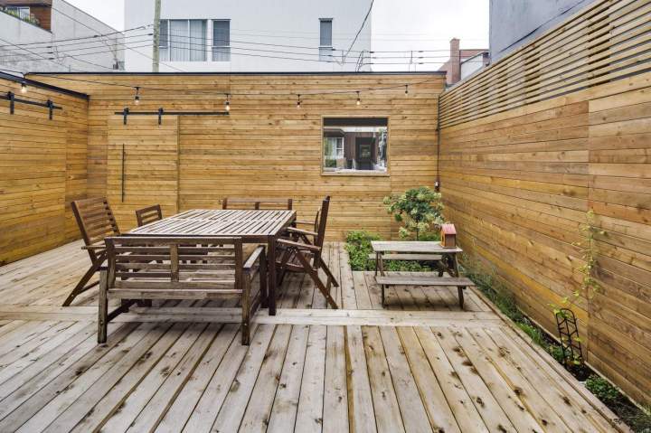 Terrasse aménagée en bois